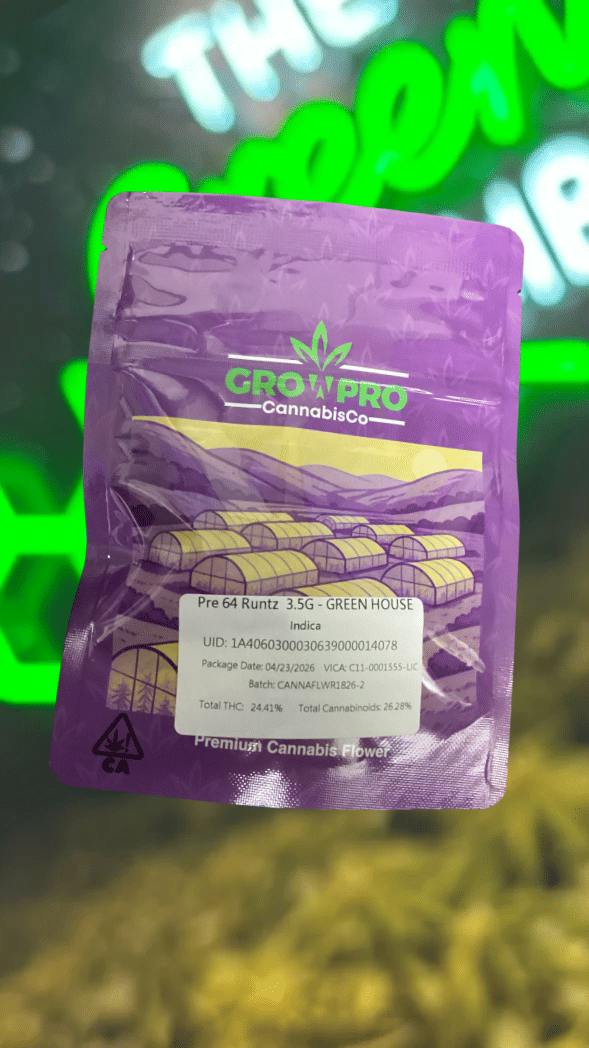 GrowPro - Pre 64 Runtz Eighth GH - Eighth