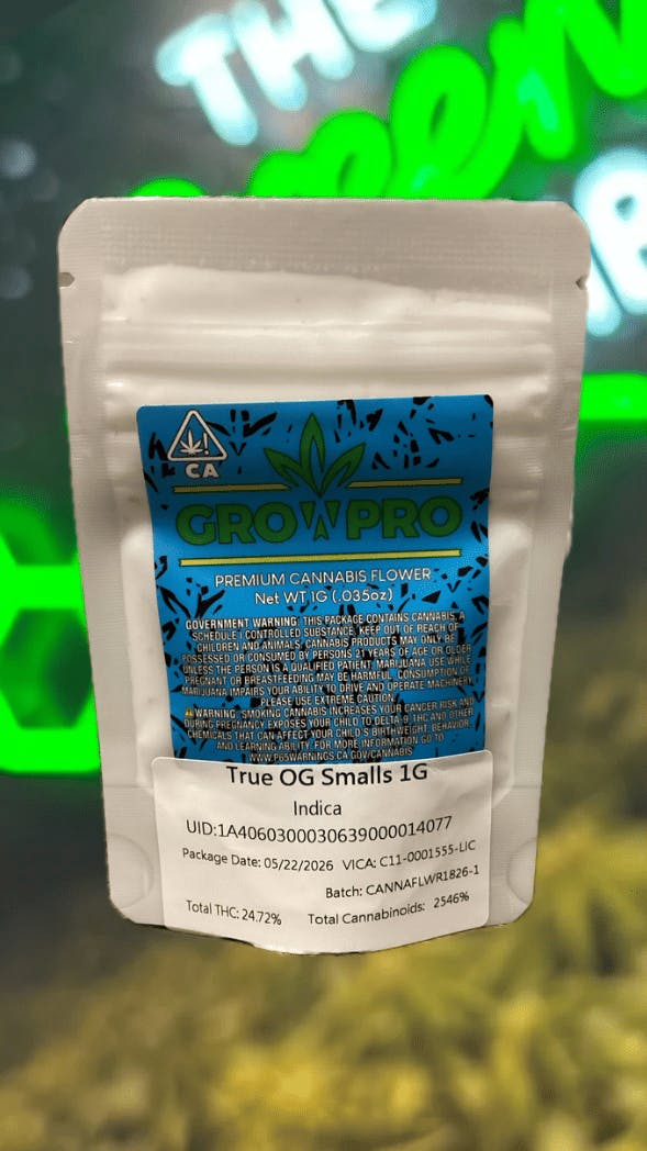 GrowPro - True OG SMLS 1g - 1 gram at The Green Chamber