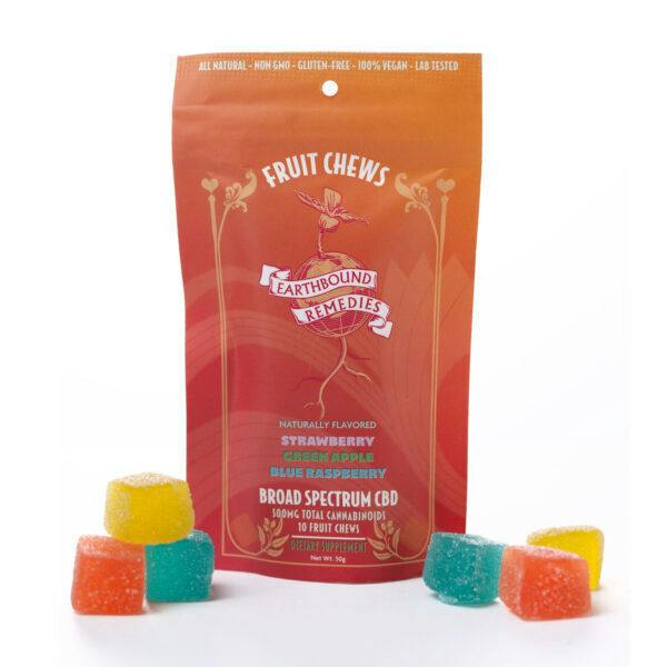 Earthbound Remedies - 50MG Broad Spectrum CBD Fruit Chew Gummies