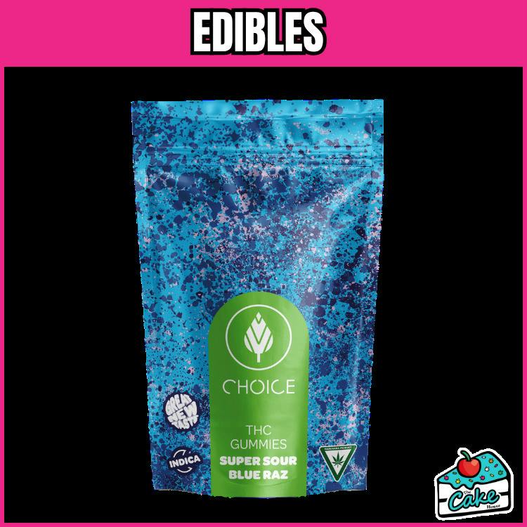 Choice - 200MG Gummies - Super Sour Blue Raz