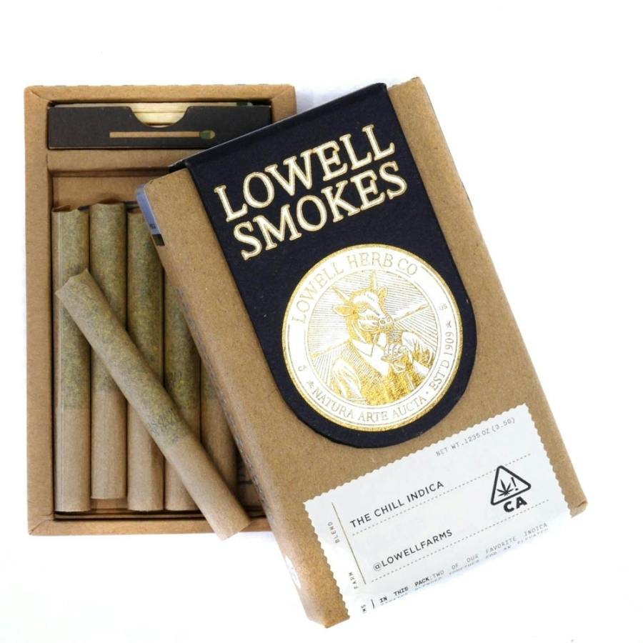 Lowell Smokes | 3.5g Pre-Roll Pack | The Chill Indica | 6 Premium Pre-Rolls