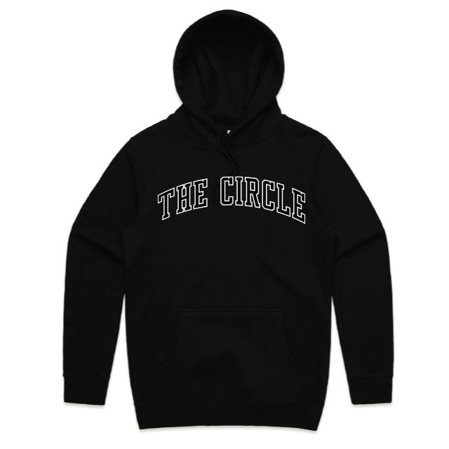 THE CIRCLE - LETTERMAN UNISEX HOODIE (BLACK) XX^