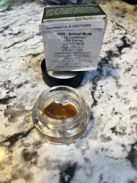 1889 Farms - Animal Mintz Live Rosin Badder; 1 gram