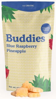 Blue Raz Pineapple (20pk.) - 400mgTAC - CBD/THC 3:1 - Full Spectrum
