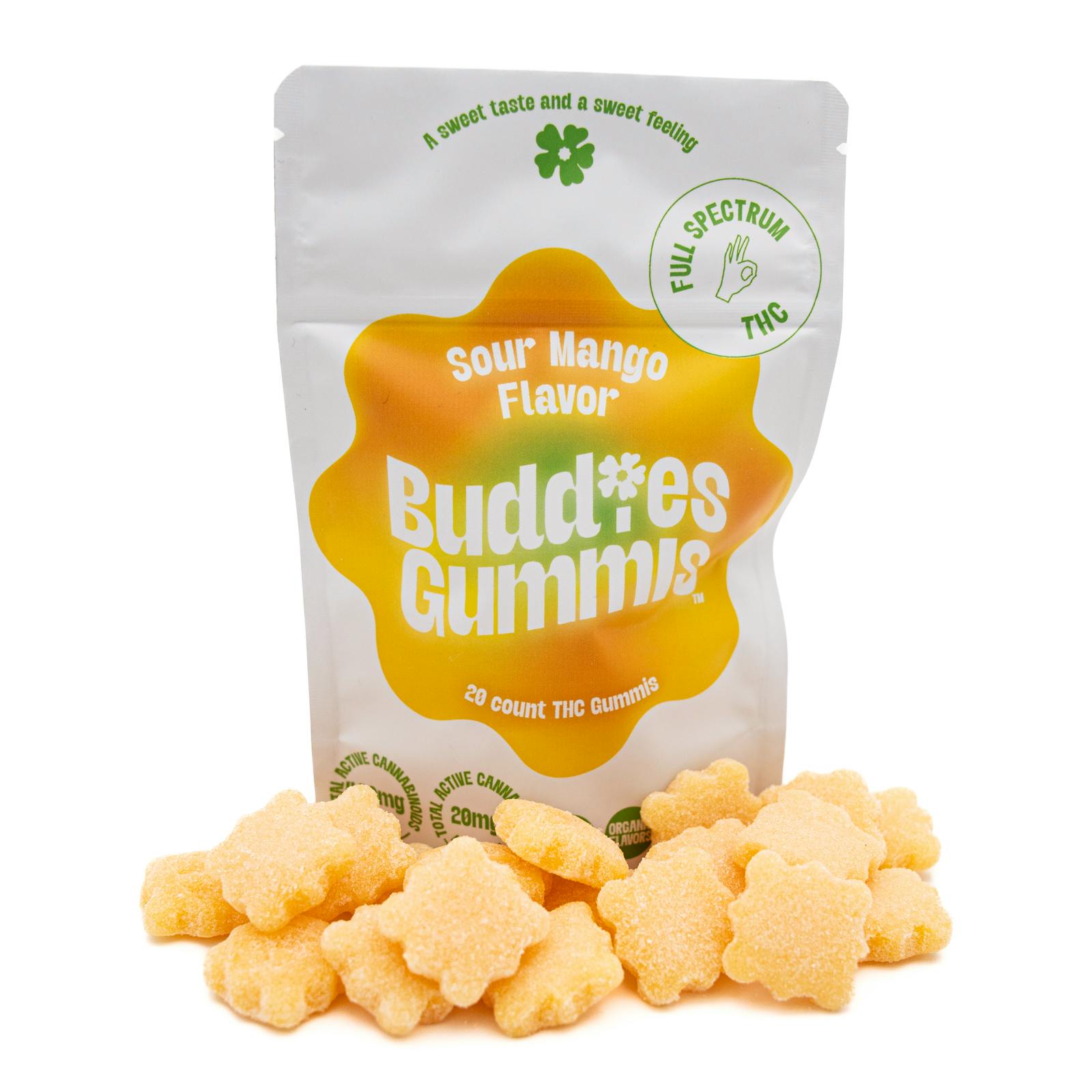 Sour Mango (20pk.) - 400mgTHC - Full Spectrum - Gummis