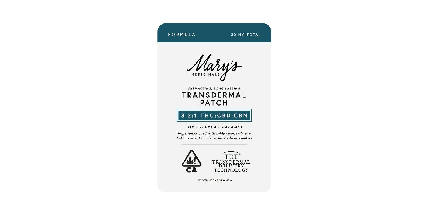 FORMULA - TRANSDERMAL PATCH 3:2:1 THC:CBD:CBN - 1 COUNT