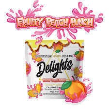 DELIGHTS | FRUITY PEACH PUNCH | 10MG SOLVENTLESS ROSIN GUMMIES | 10PK