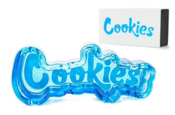 COOKIES LOGO GLASS ASHTRAY BLUE