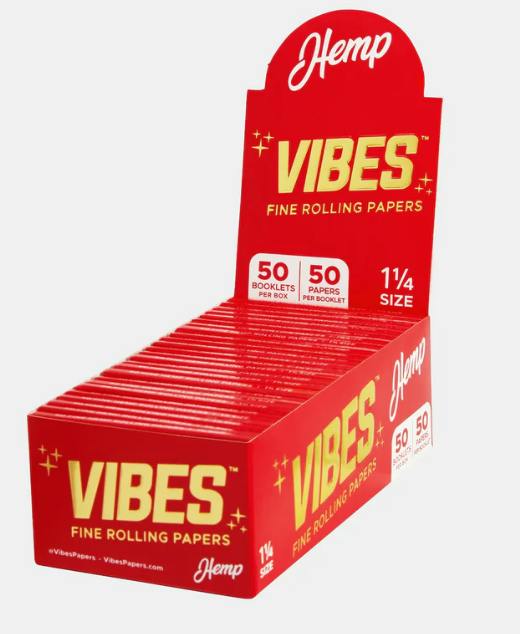 VIBES PAPERS 1.25" HEMP (RED)