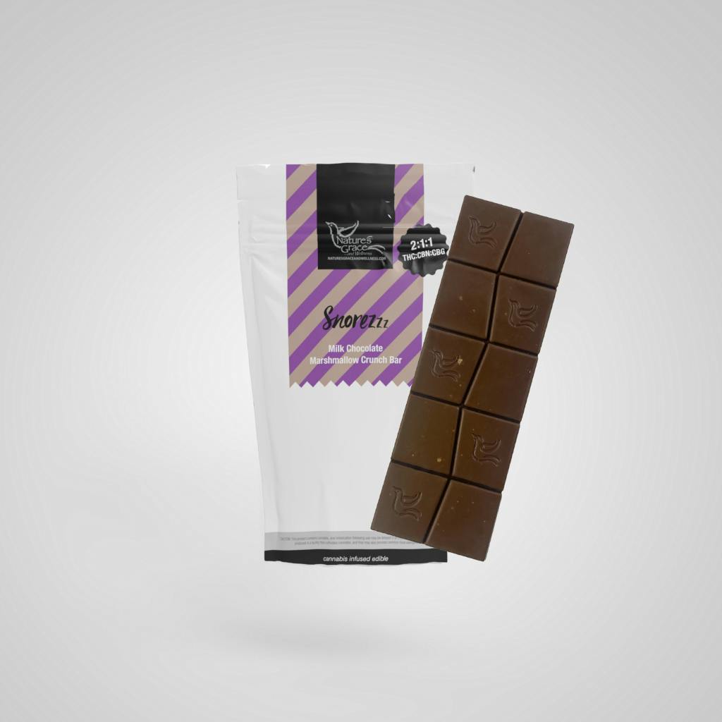 NGW - SNOREZZZ MILK CHOCOLATE MARSHMALLOW CRUNCH BAR 2:1:1 THC:CBN:CBG