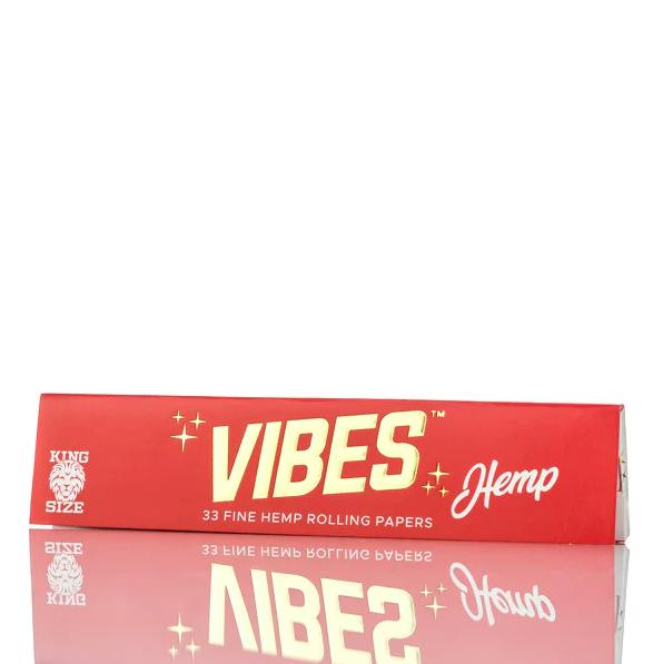 VIBES PAPERS KING SIZE SLIM HEMP (RED)