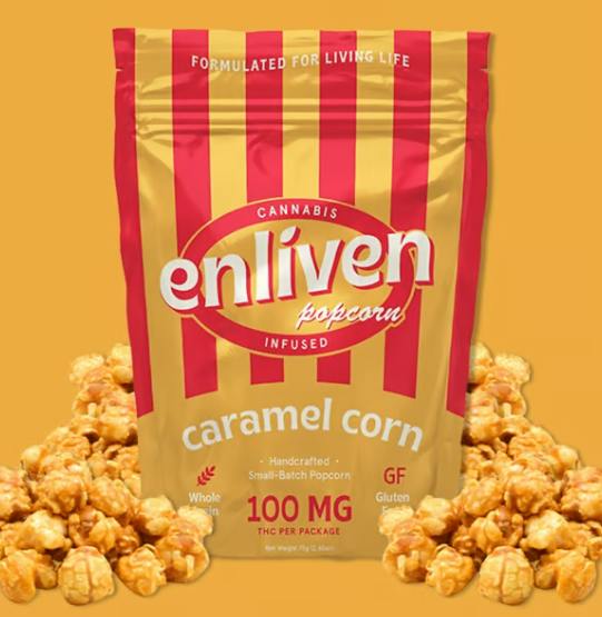 ENLIVEN - CARAMEL CORN POPCORN 100MG