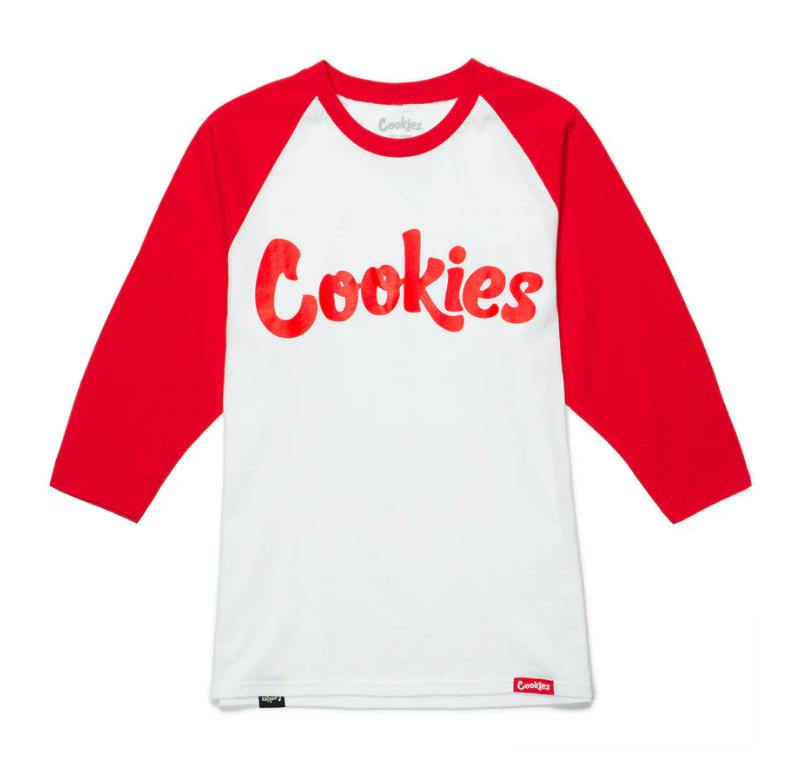 L COOKIES - 3/4 SLEEVE RAGLAN TEE RED