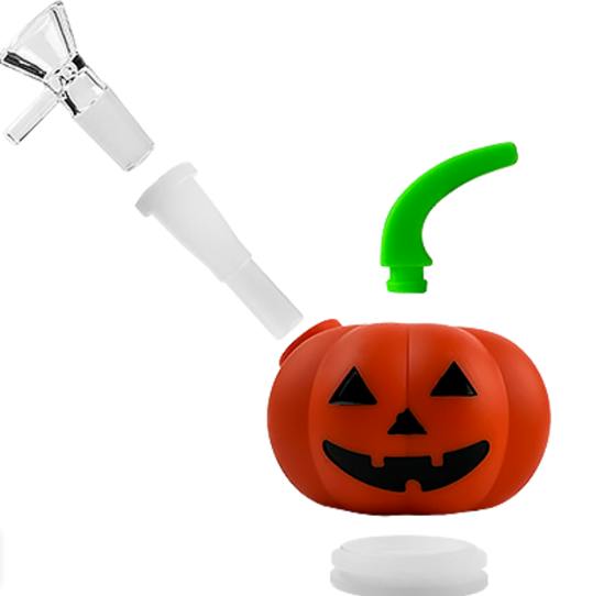 SILICONE JACK O'LANTERN BONG 4.5"