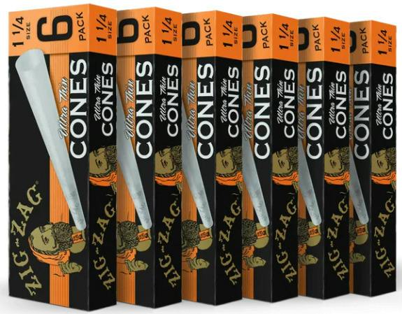 Zig Zag | Ultra Thin | 1 1/4 Cones 6pk