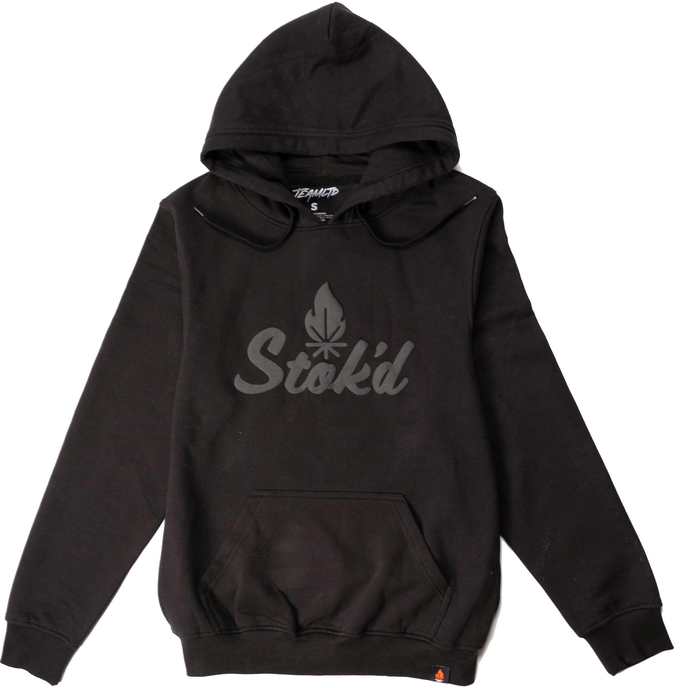 Stok'd | Stok'd Hoodie Puff Print Medium | Black