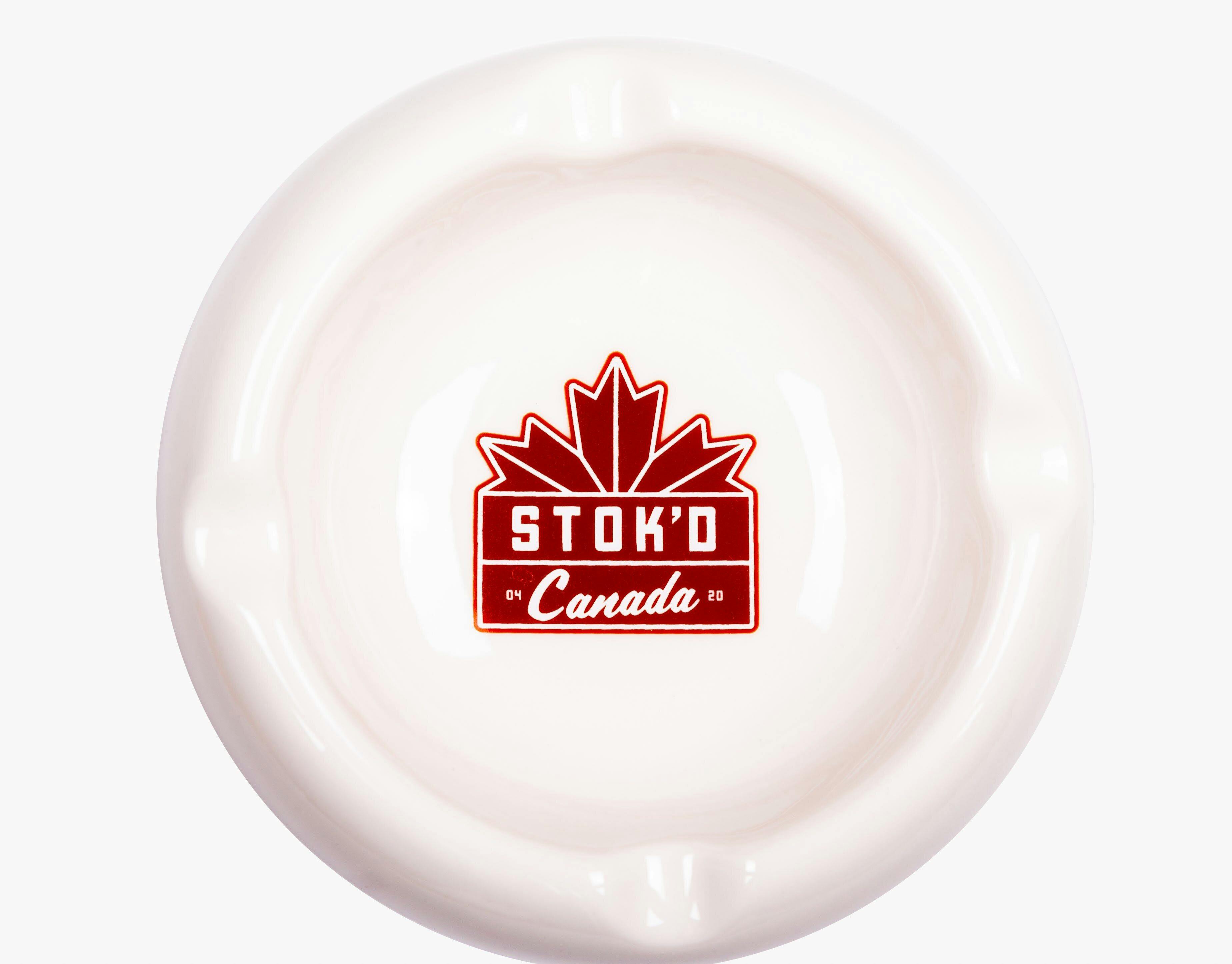 Stok'd | Ceramic Ashtray | White