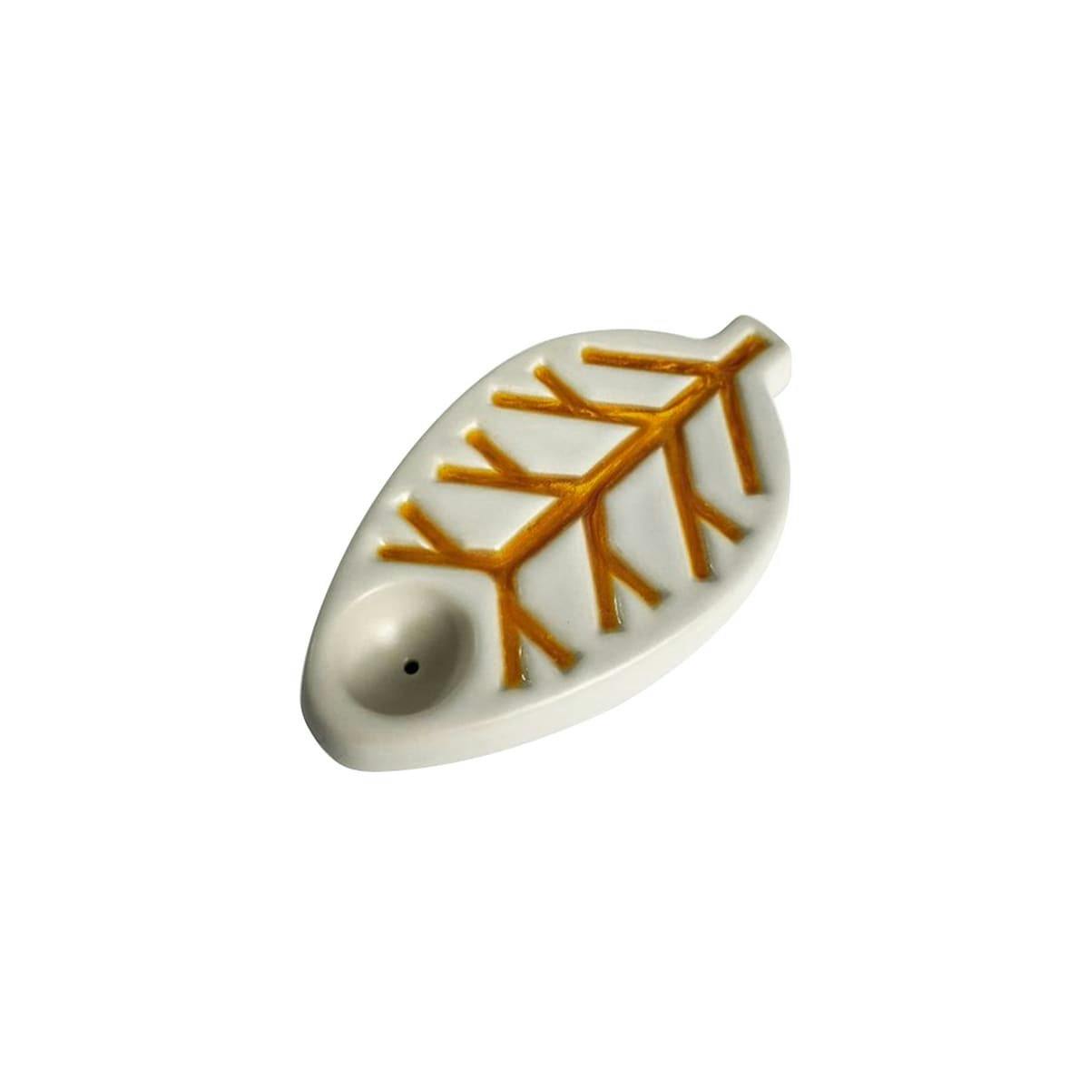 Oak and Earth - Leaf Pipe Ivory White