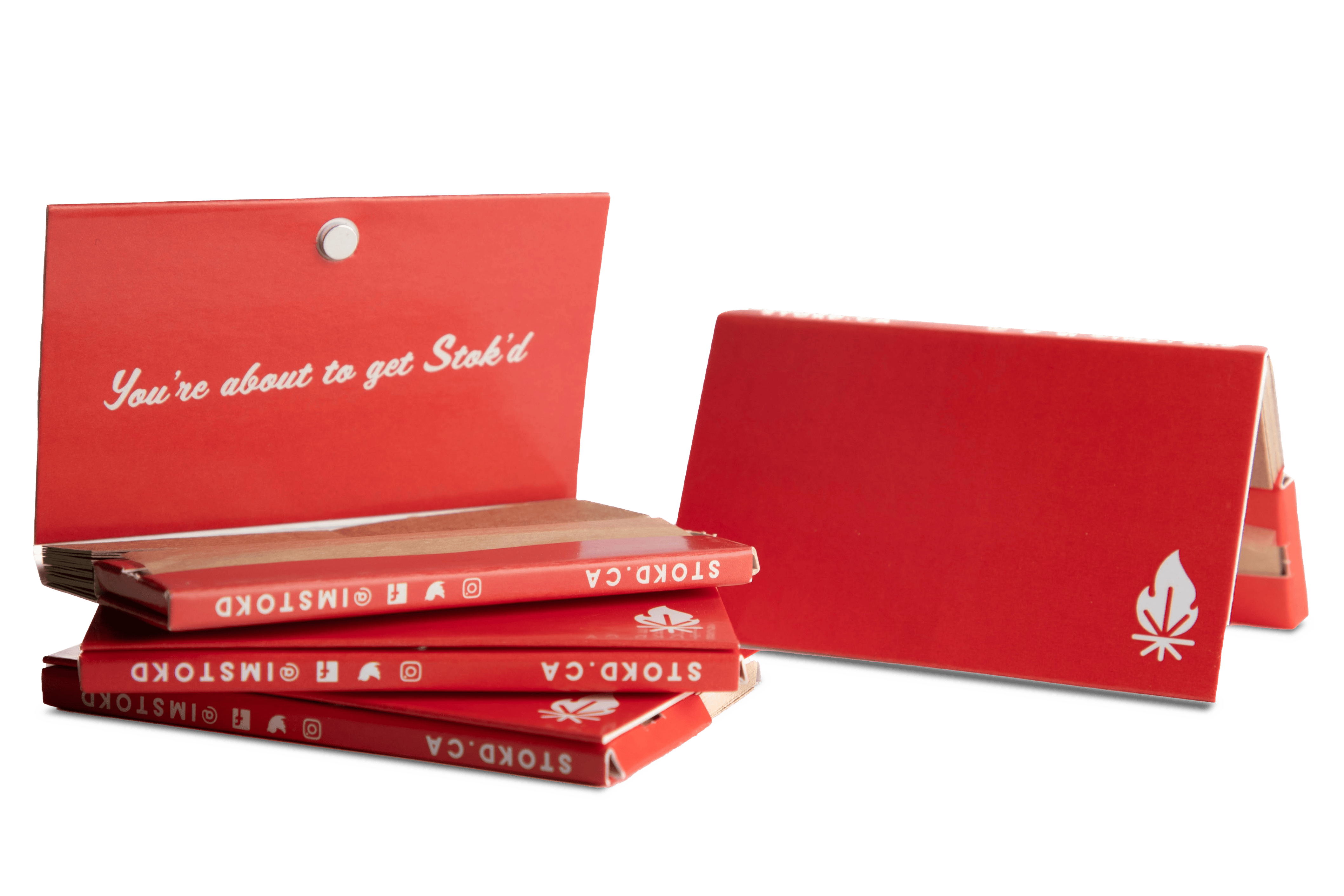 Stok'd | Rolling Papers | Red - Unbleached