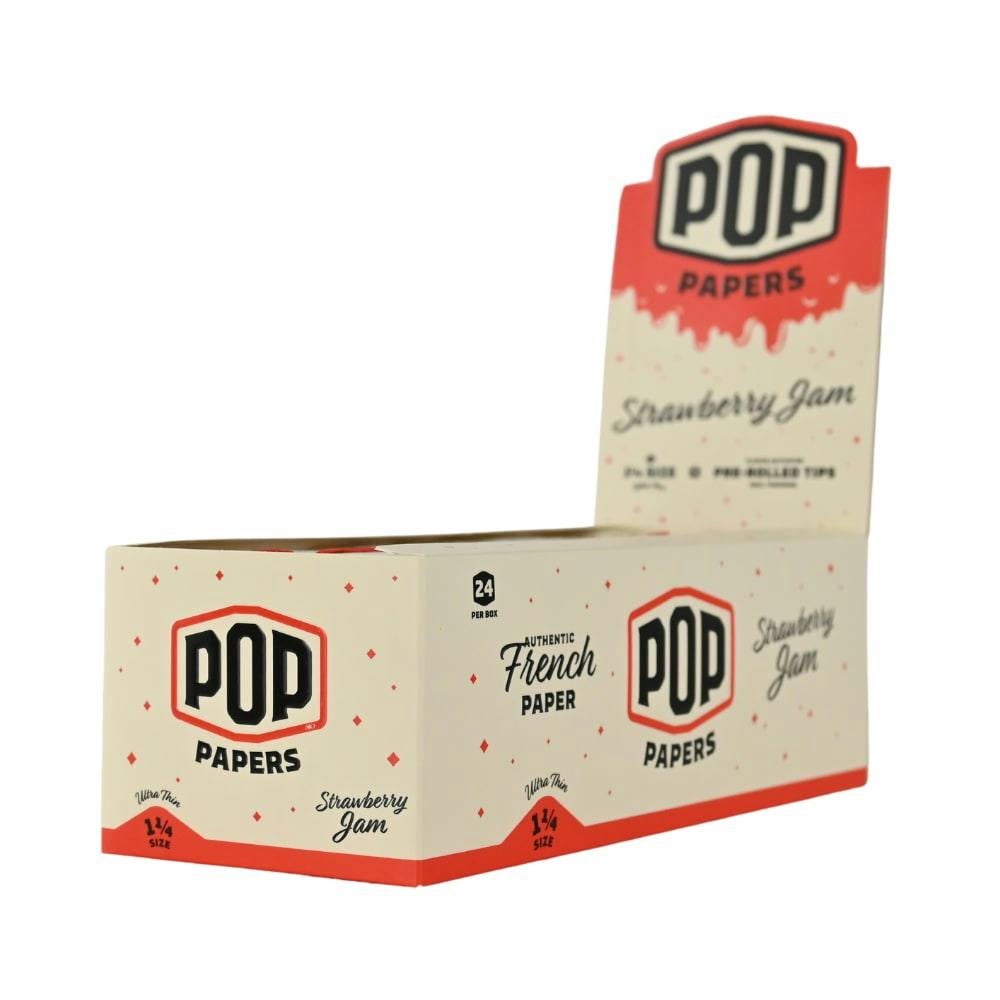 Pop Paper | 1 1/4 Ultra Thin Paper and Flavoured Tips | Strawberry Jam