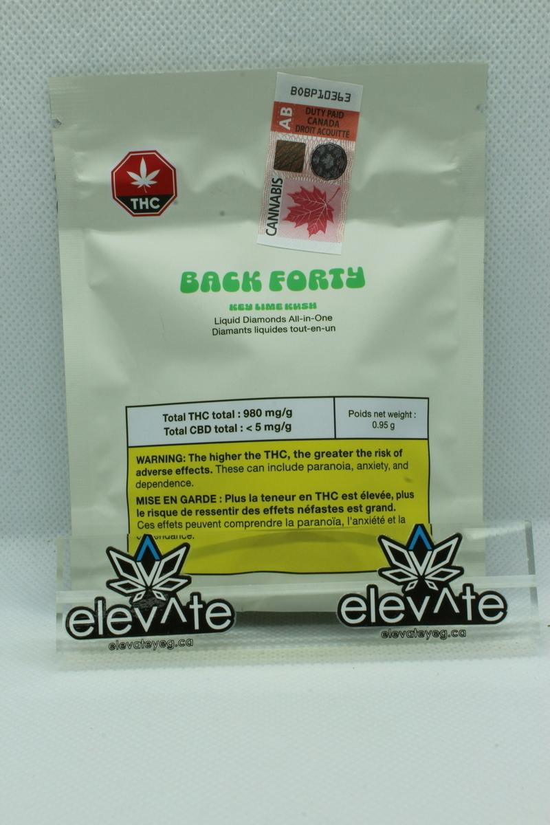 Back Forty Key Lime Kush Liquid Diamonds 0.95g Disposable Vape