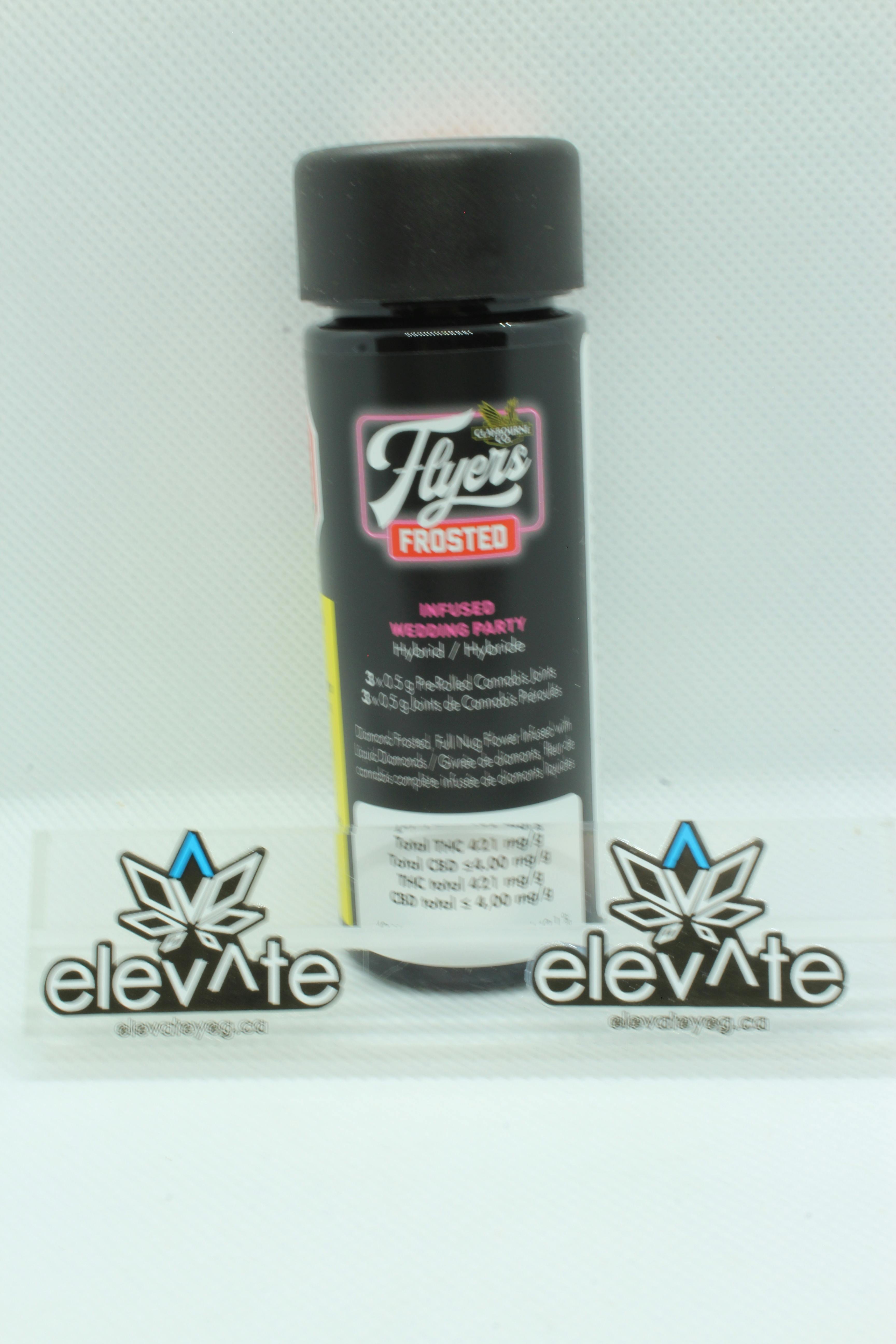 Claybourne Flyers Frosted Wedding Party Infused Pre Rolls 3 x 0.5g