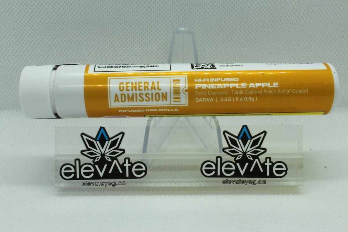 General Admission Pineapple Apple Hi-Fi Infused 5 x 0.5g Pre-Rolls