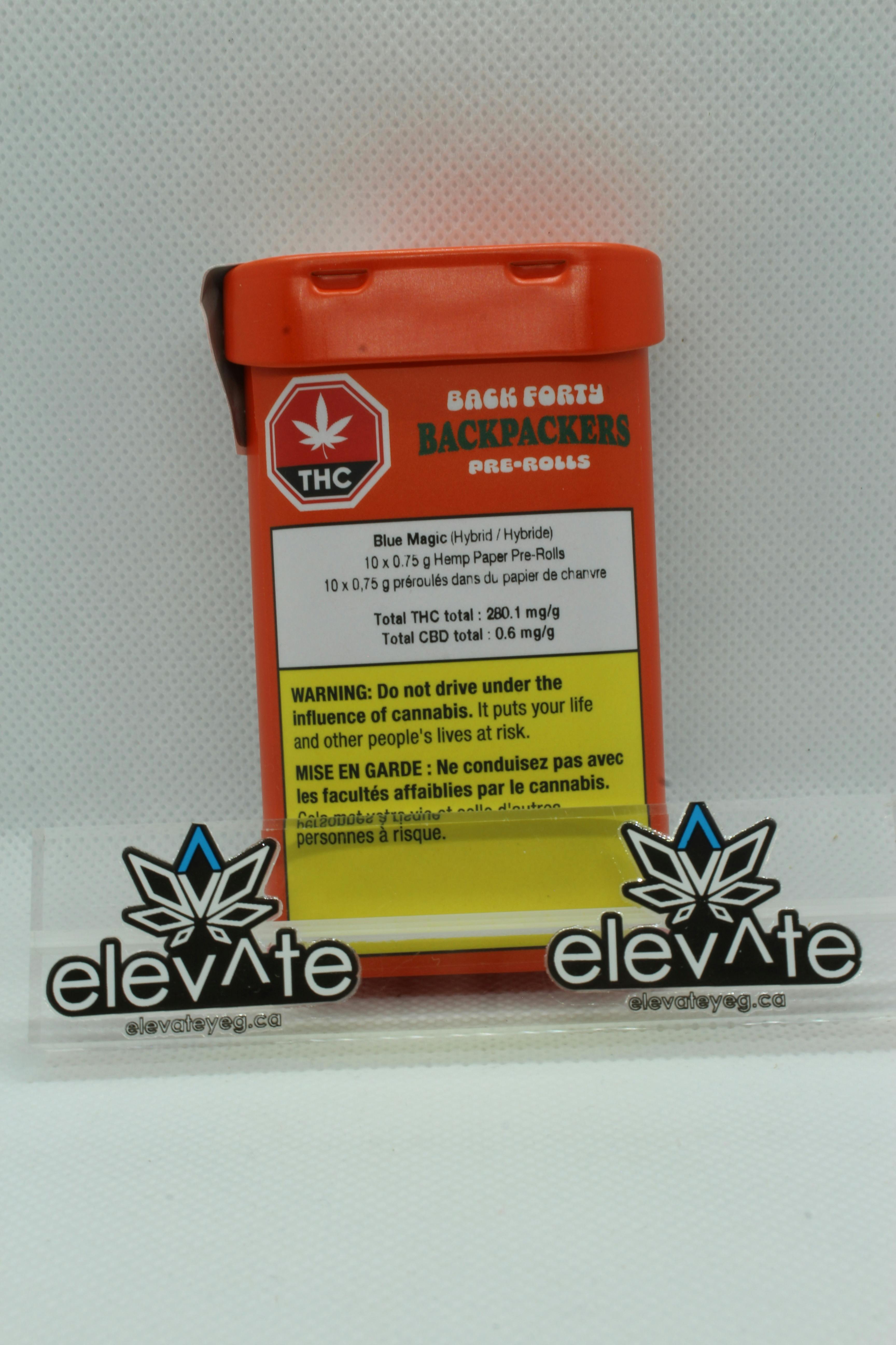 Back Forty Backpackers Blue Magic Pre Rolls 10 x 0.75g