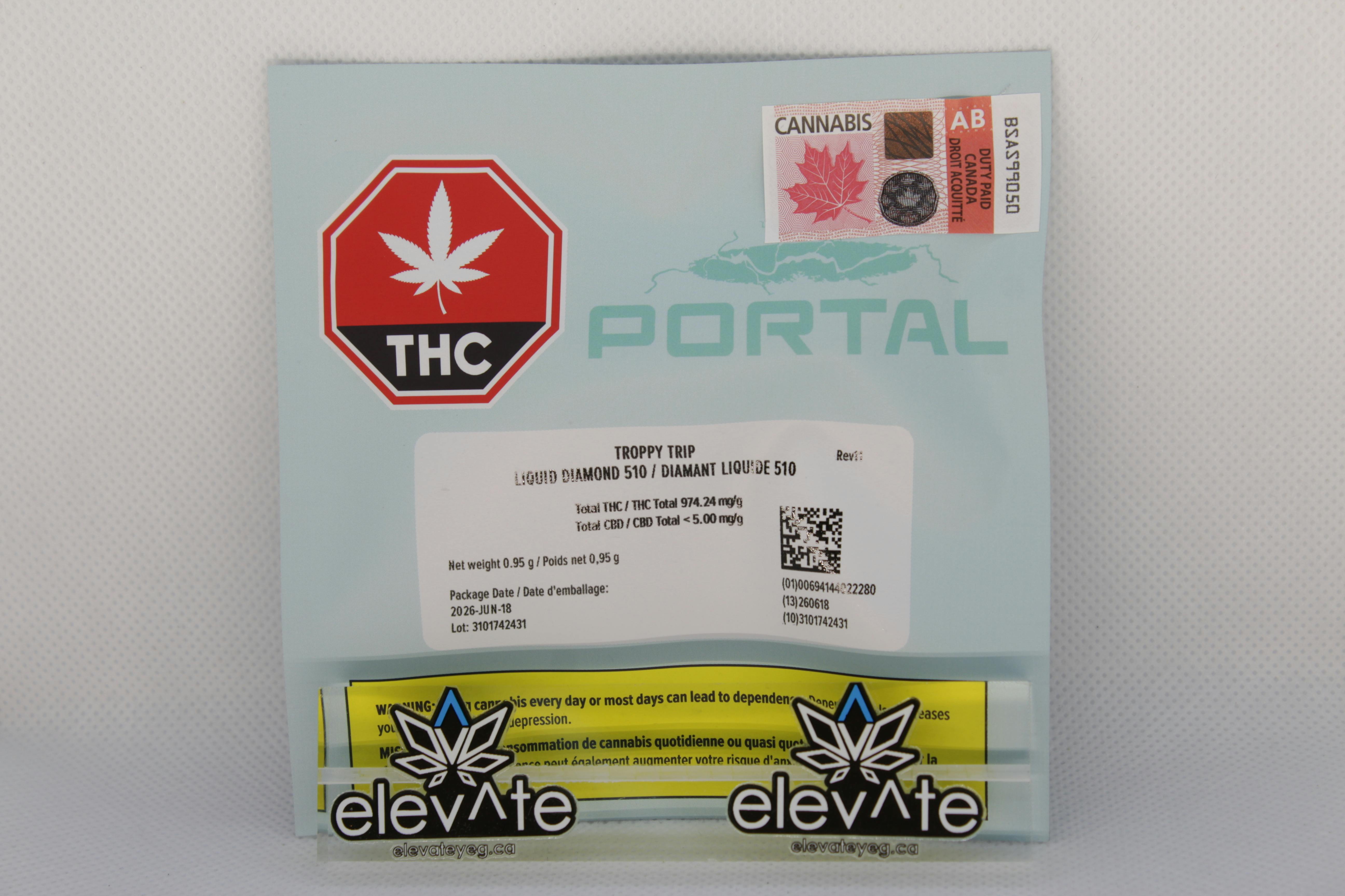 Portal Troppy Trip Liquid Diamond Vape Cart 0.95g