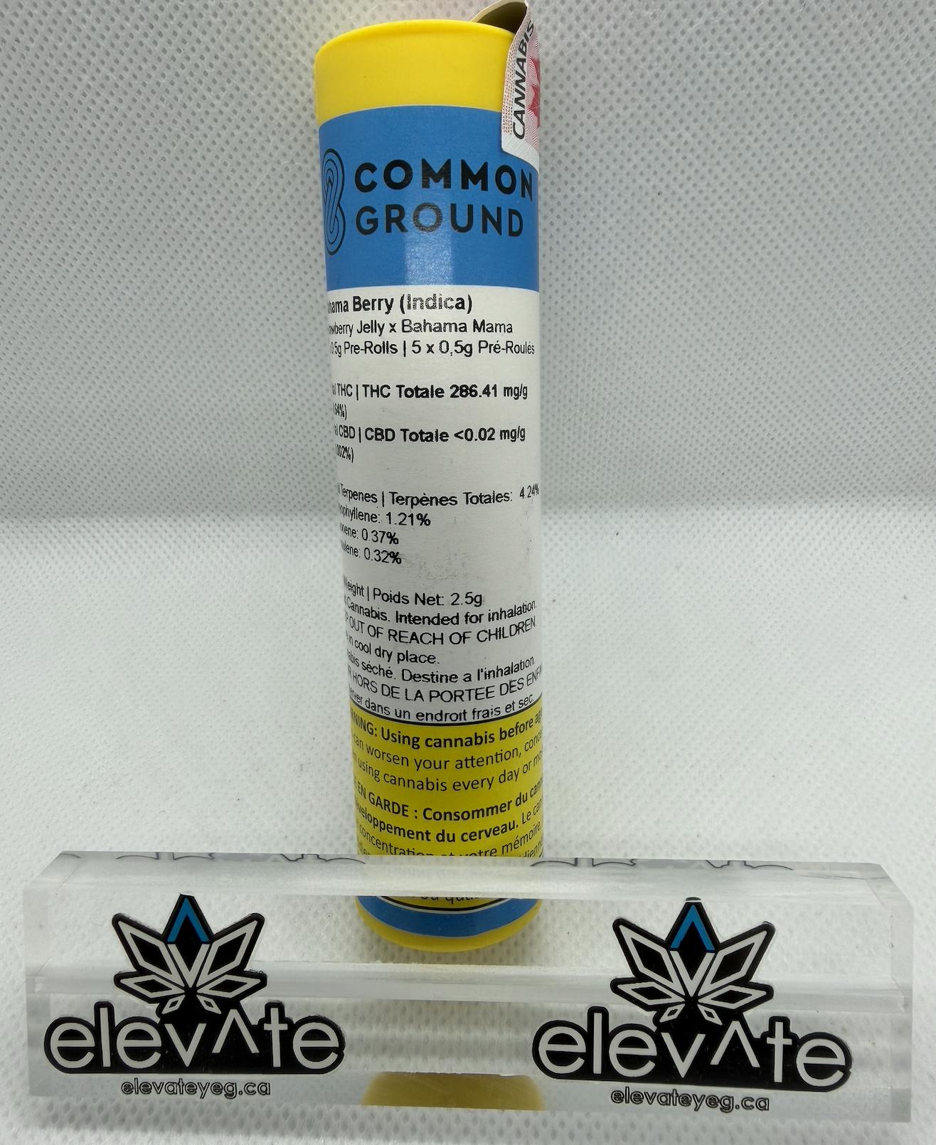 Common Ground Bahama Berry Pre Rolls 5 x 0.5g