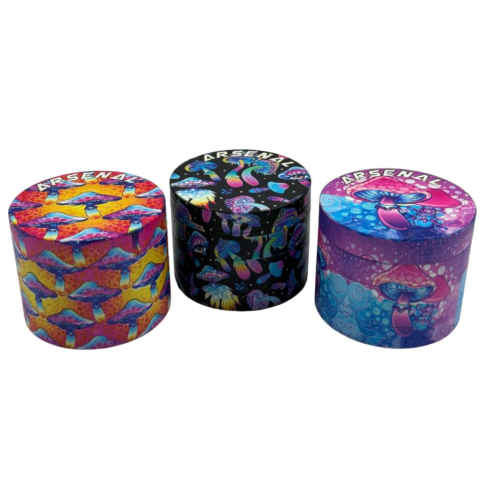 Grinder - Mushroom Mania - 4pc - 55mm