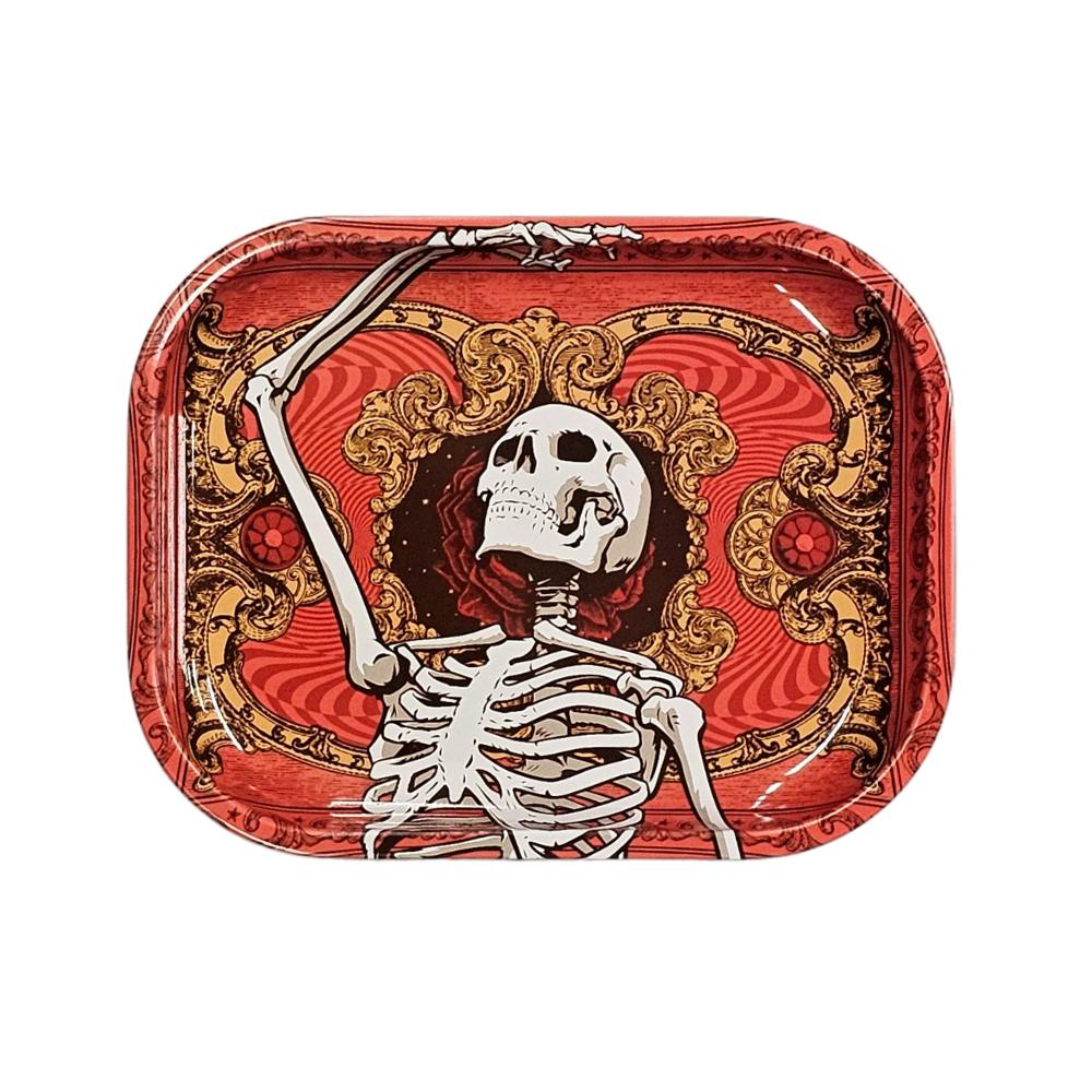 Rolling Tray - Metal - Grateful Dead Skeleton - Small