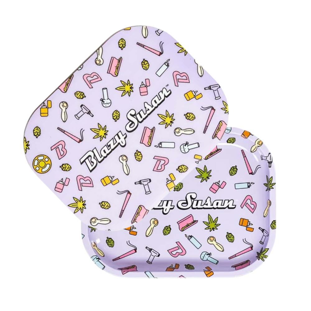 Metal Rolling Tray w/ Lid - Small - Purple Icon