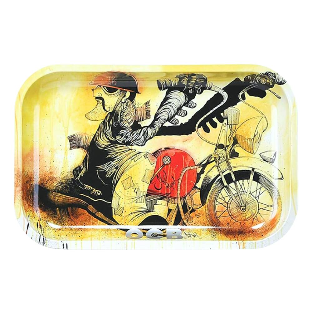 Metal Rolling Tray - Motorcycle - Medium
