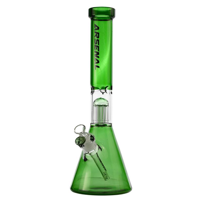 Tree Perc Beaker Bong - 16" - Green