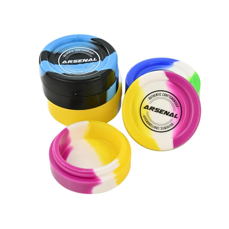 Rainbow Swirl Silicone Container - 5ml - Assorted