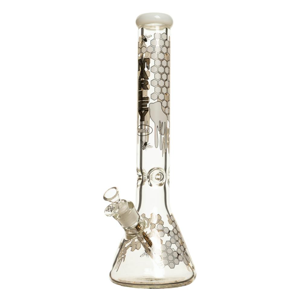 Honeycomb Bong - 9mm / 16" - White