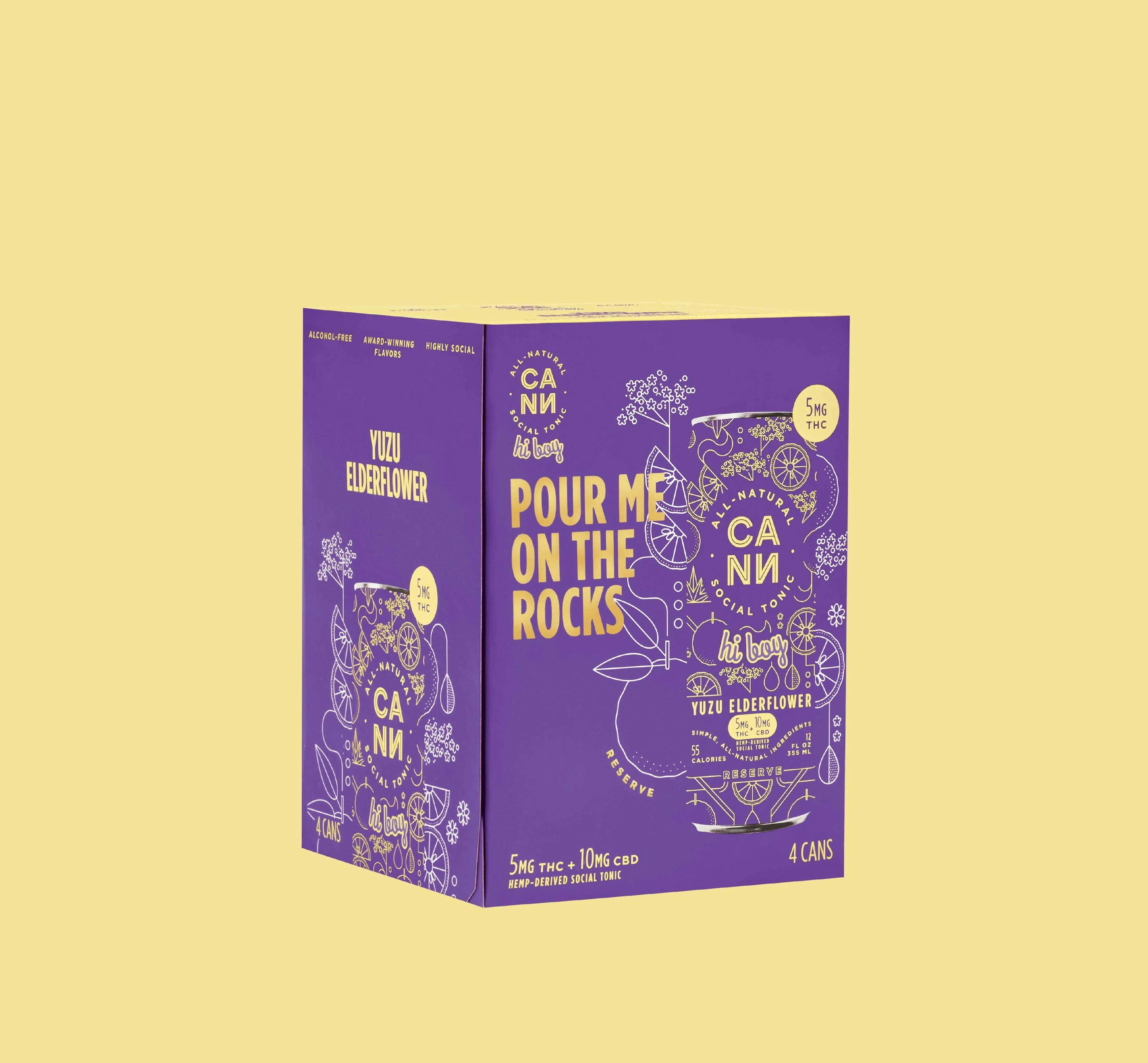 Cann - HI BOY 5mg 4PK Yuzu Elderflower