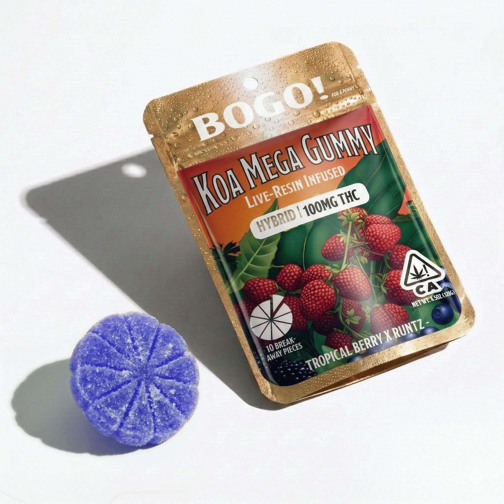 Koa - 100mg Tropical Berry x Runtz Gummy