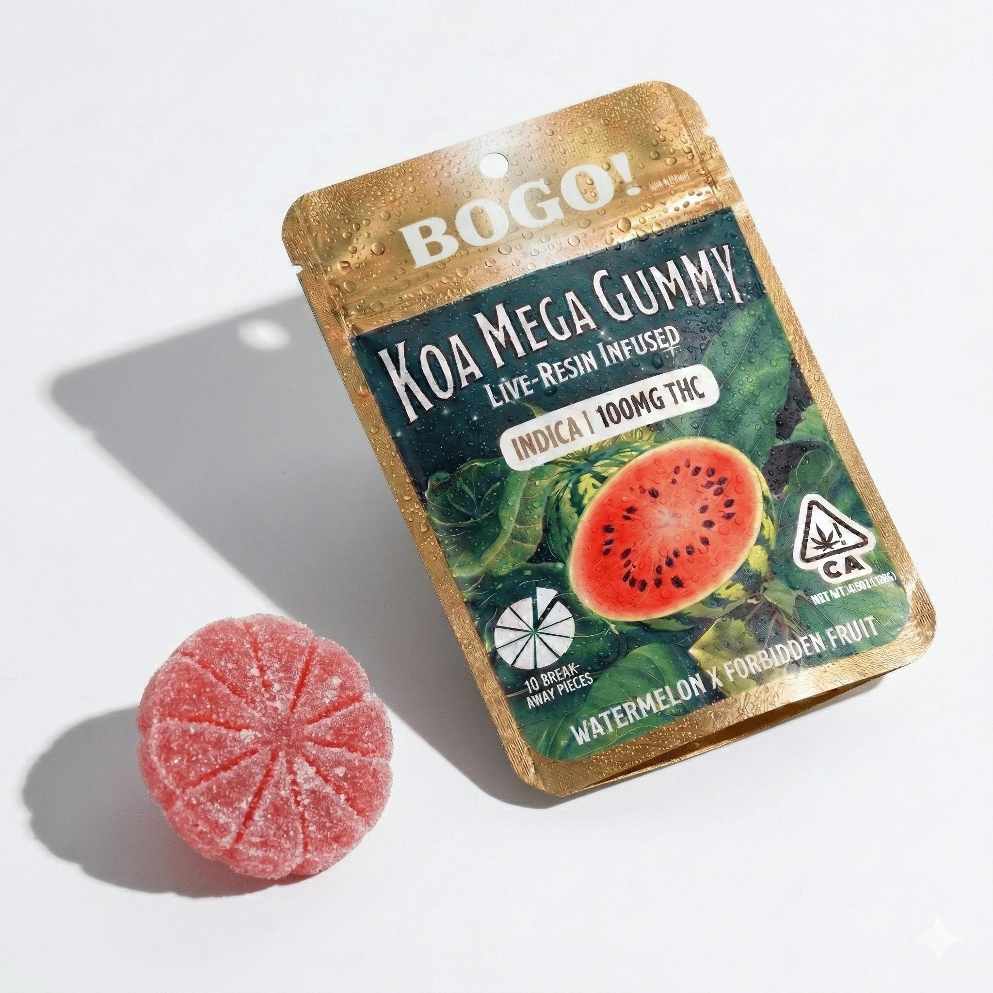 Koa - Watermelon x Forbidden Fruit 100mg Indica Gummy