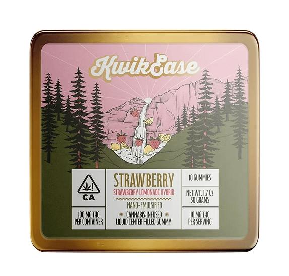 KWIK EASE - Liquid Center Strawberry Gummies 100mg