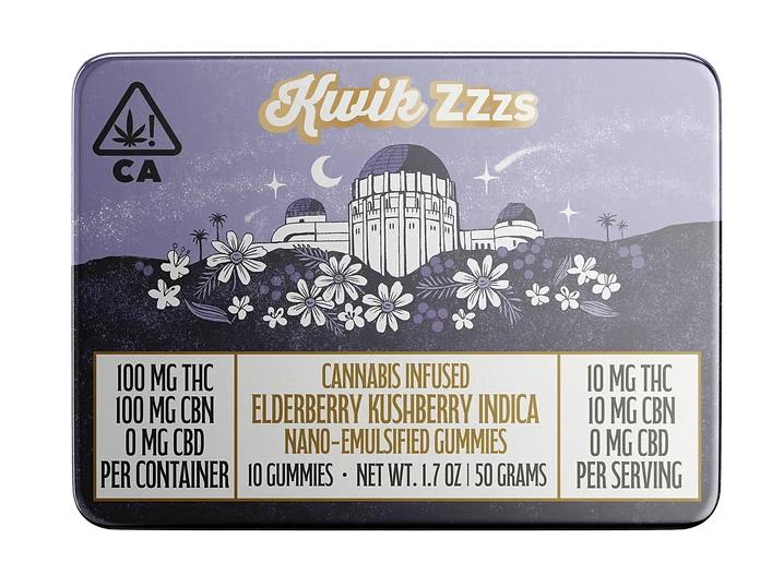 KWIK EASE - Elderberry THC:CBN 100mg Gummies