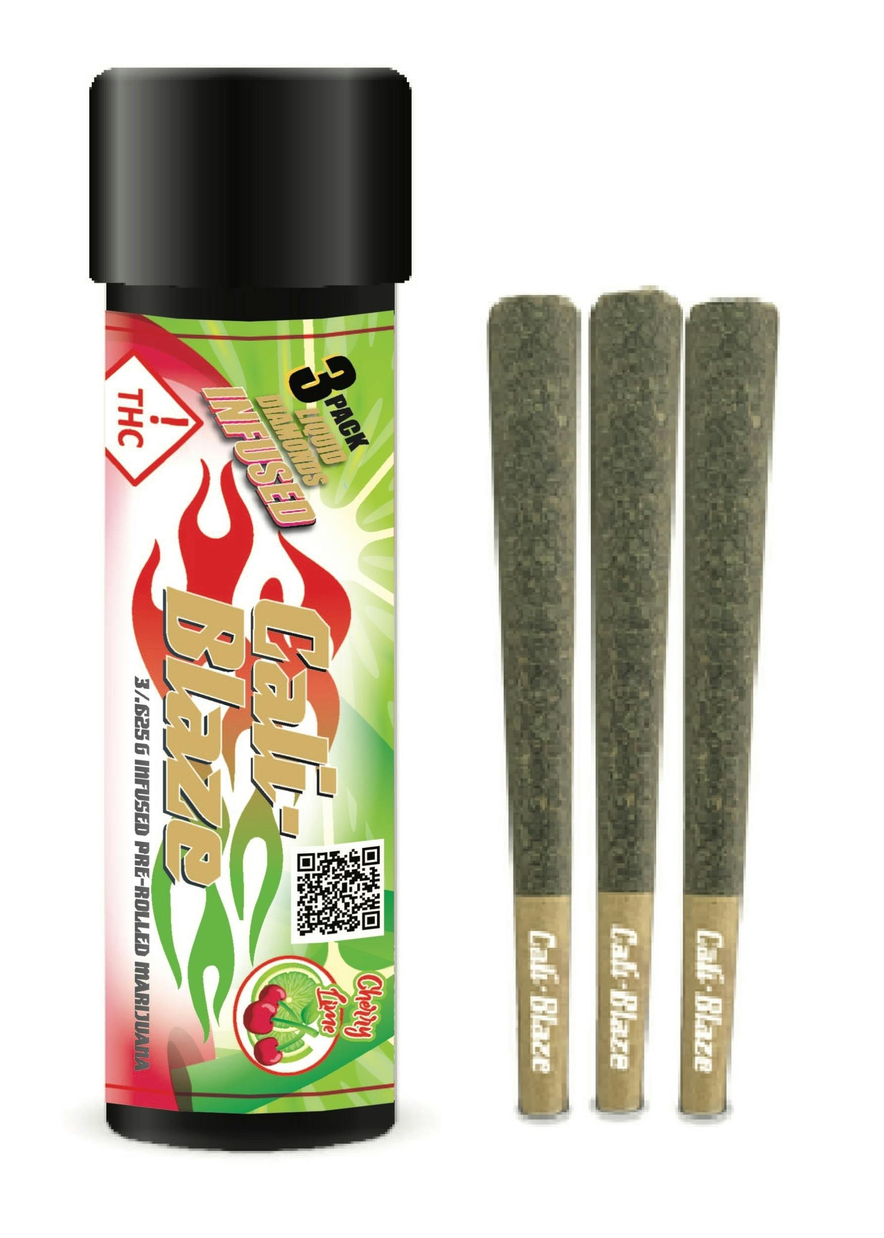 ELITE - Zenobia - Cali Blaze - Infused Preroll 3pk - 1.875g - - Cherry Lime