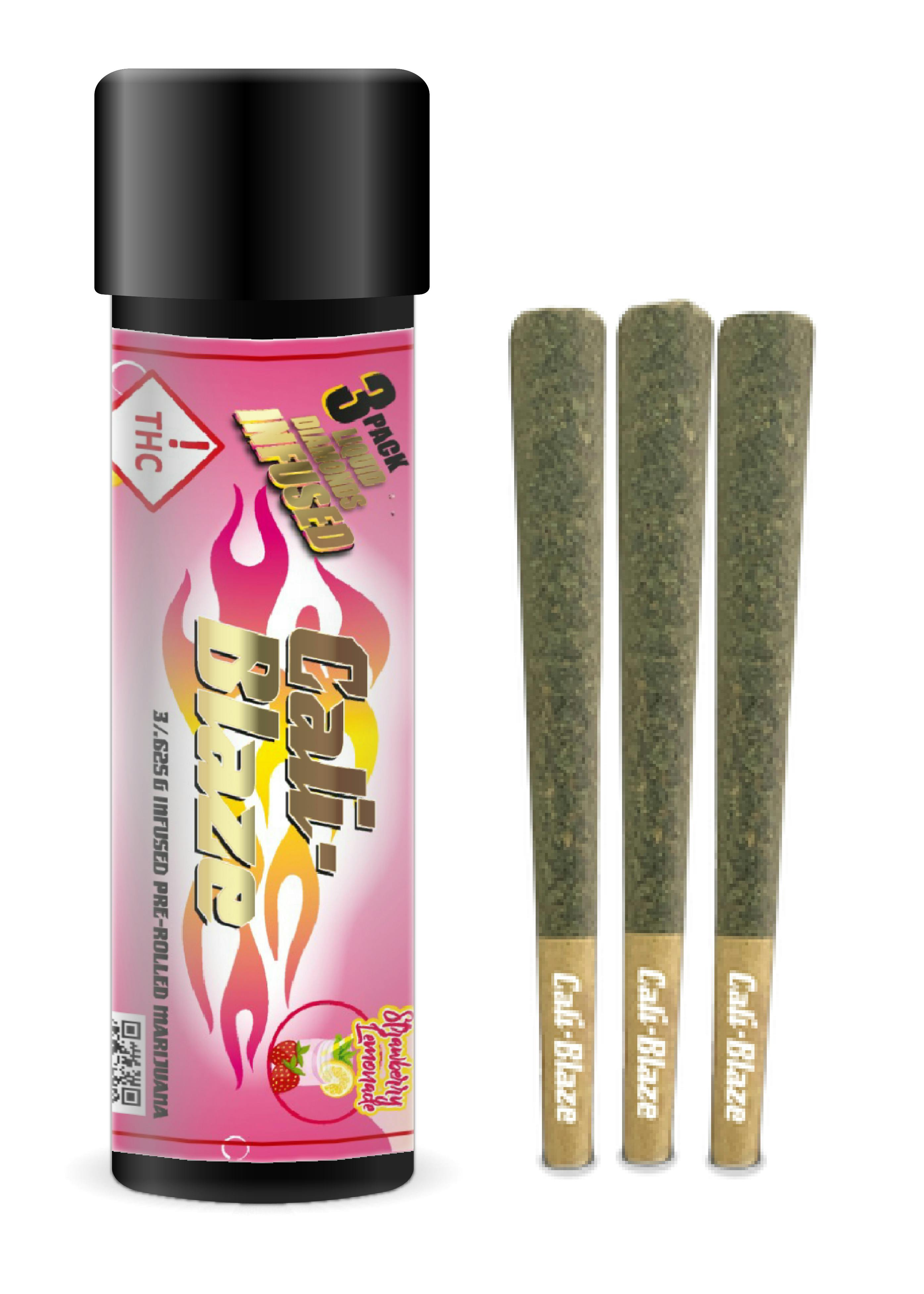 ELITE - Zenobia - Cali Blaze - Infused Preroll 3pk - 1.875g - - Strawberry Lemonade