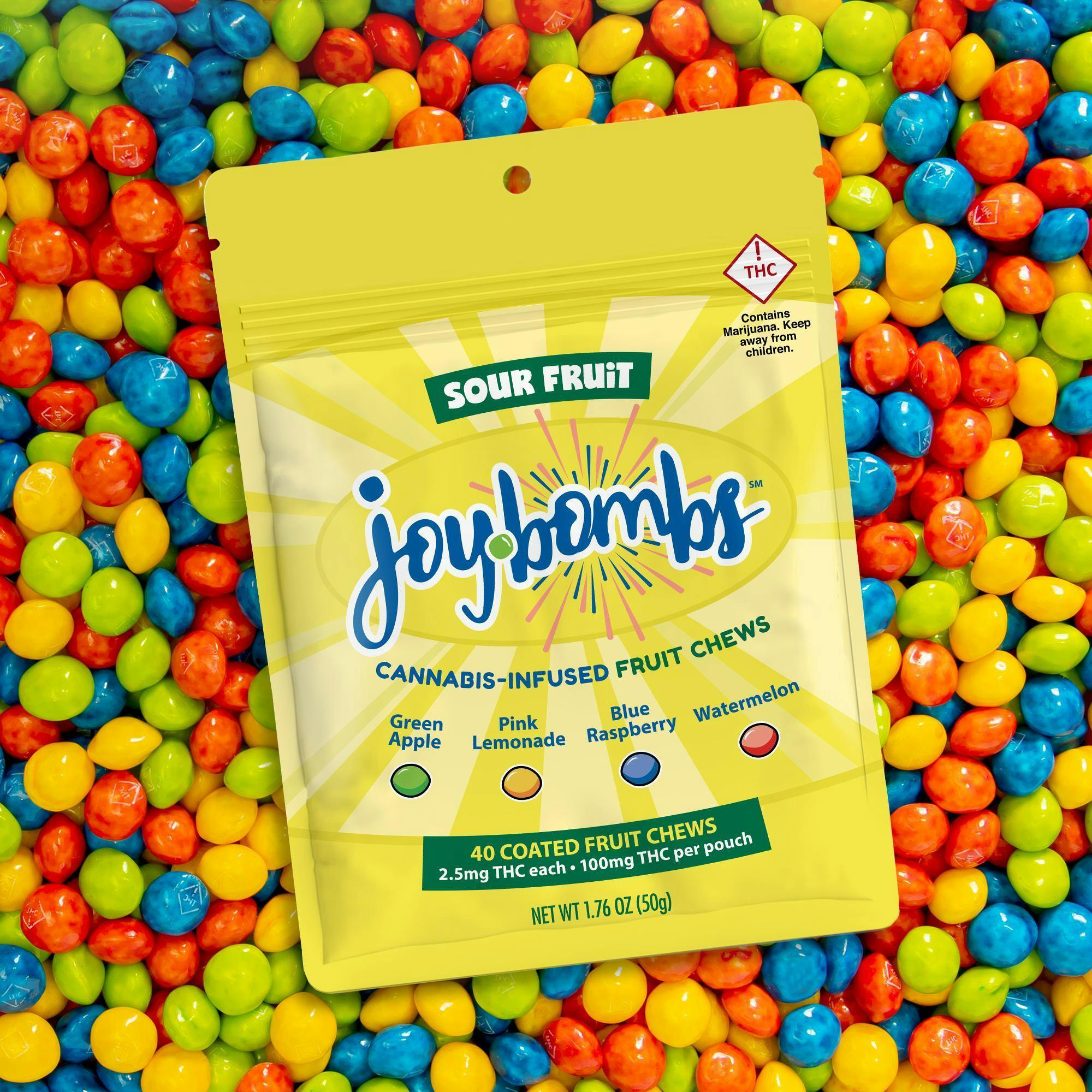 Joybombs - Edible - 100mg - - 1:1 - CBD - Sour