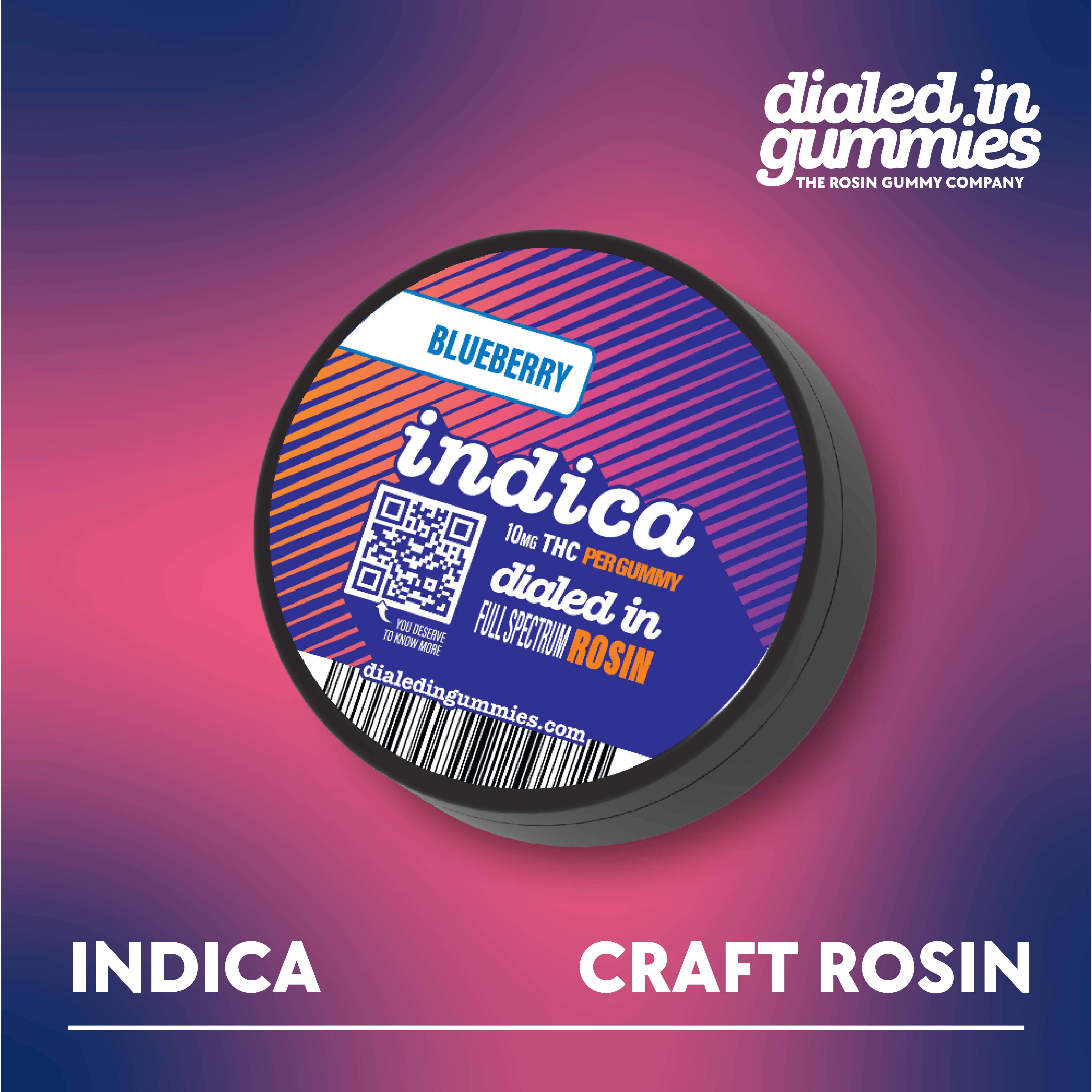ELITE - Zenobia - Dialed in - Live Rosin Gummies - 100mg - - INDICA