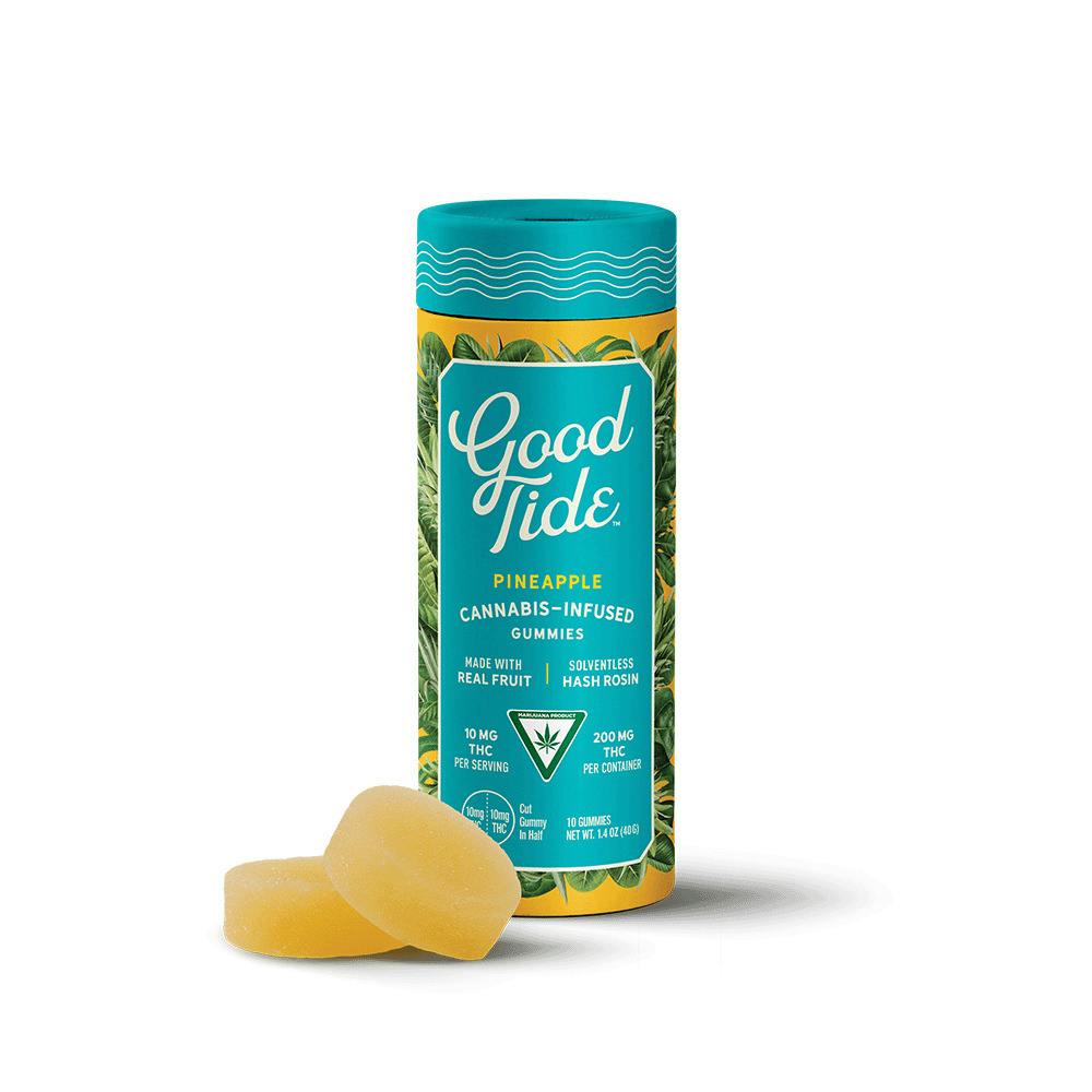 Good Tide by Wyld - Pineapple - 200mg Hash Rosin Gummies (10x20mg)