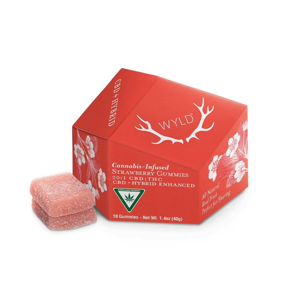 Wyld - Strawberry 20:1 CBD:THC - 200mg Gummies (10x20mg)