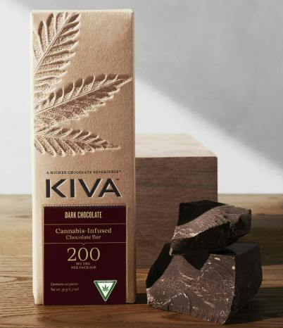 Kiva - Dark Chocolate - 200mg Chocolate Bar