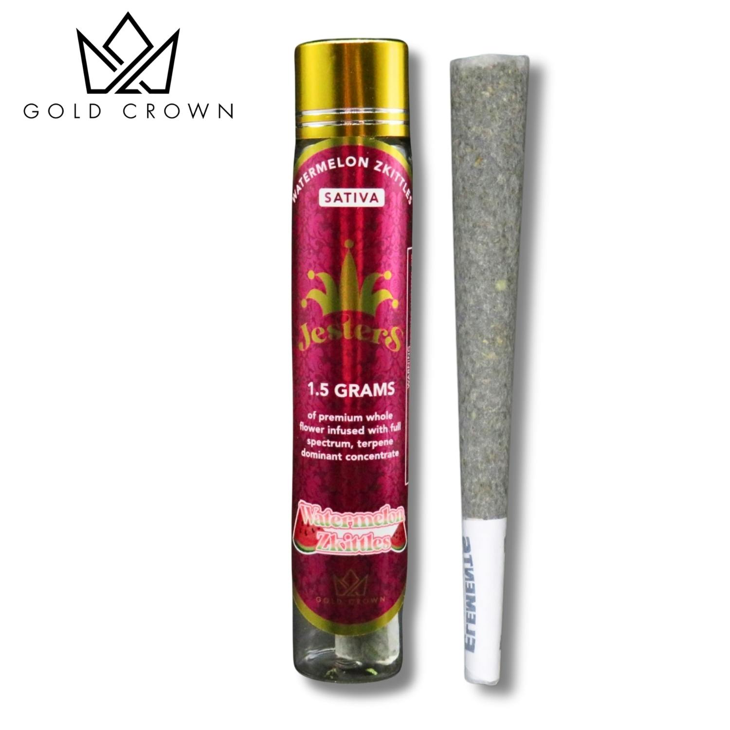 Gold Crown - Jesters - Watermelon Zkittles - 1.5g Infused Pre-Roll at Nirvana Cannabis - Marquette